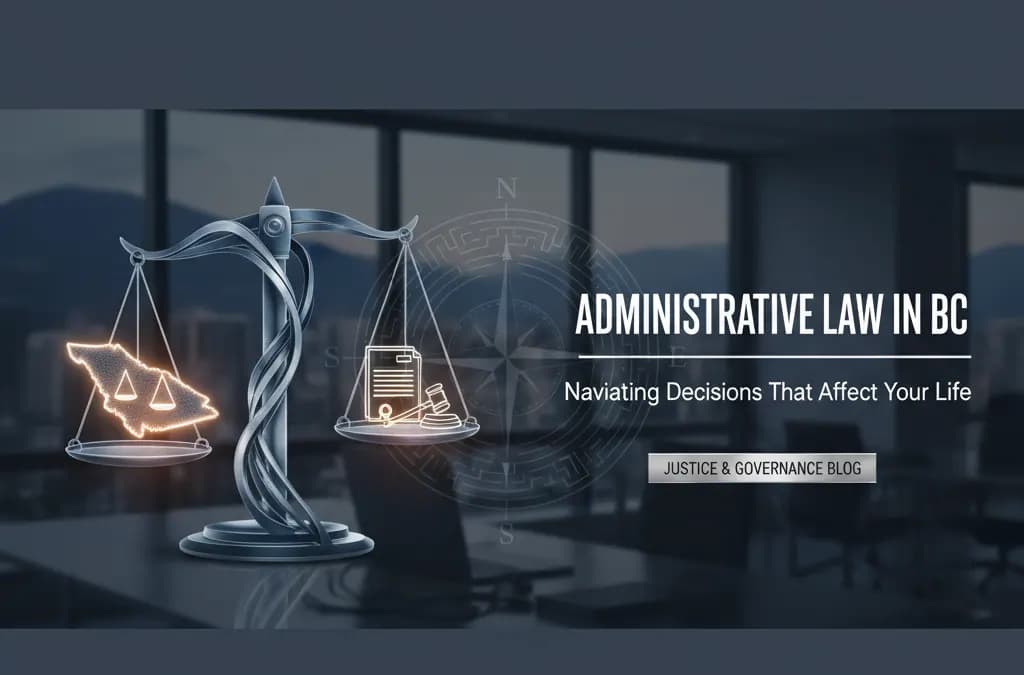 Marteau de justice sur des documents juridiques à côté d'une balance dans un bureau.